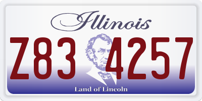 IL license plate Z834257