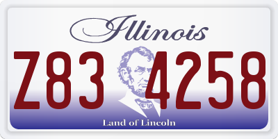 IL license plate Z834258