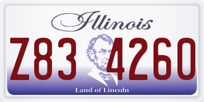 IL license plate Z834260