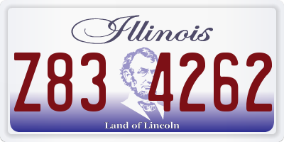 IL license plate Z834262