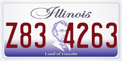 IL license plate Z834263
