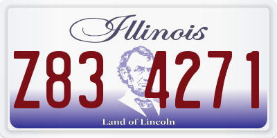 IL license plate Z834271