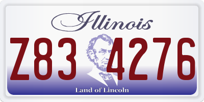 IL license plate Z834276
