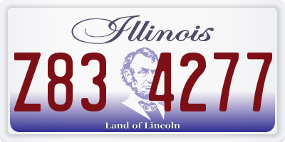 IL license plate Z834277