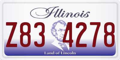 IL license plate Z834278