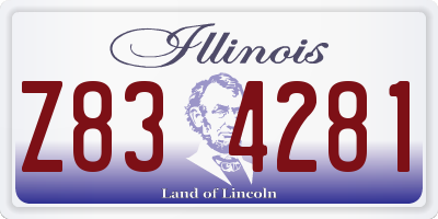 IL license plate Z834281