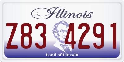 IL license plate Z834291
