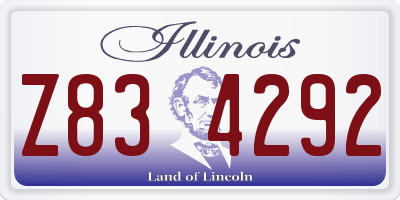 IL license plate Z834292