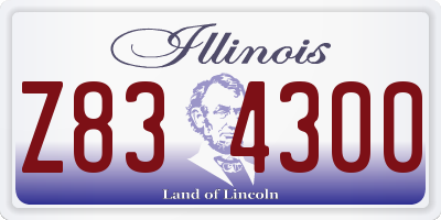 IL license plate Z834300