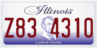 IL license plate Z834310