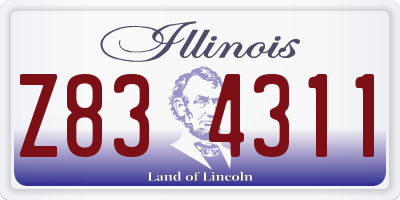 IL license plate Z834311