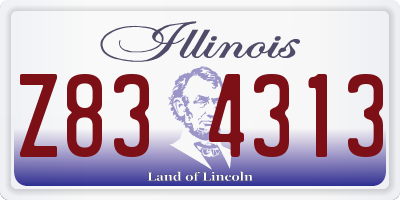 IL license plate Z834313