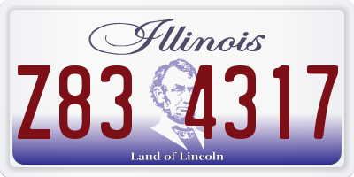 IL license plate Z834317