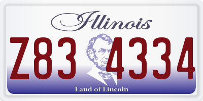 IL license plate Z834334