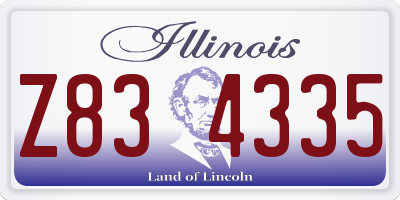 IL license plate Z834335