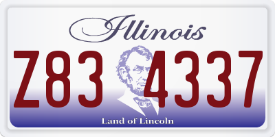 IL license plate Z834337