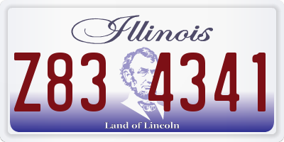 IL license plate Z834341