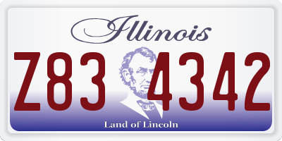 IL license plate Z834342