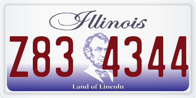 IL license plate Z834344