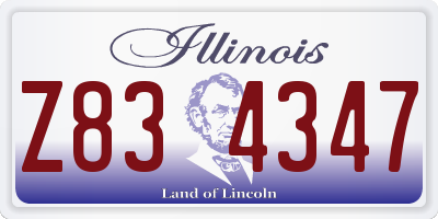 IL license plate Z834347