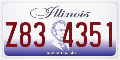 IL license plate Z834351