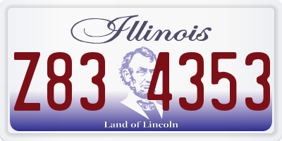 IL license plate Z834353
