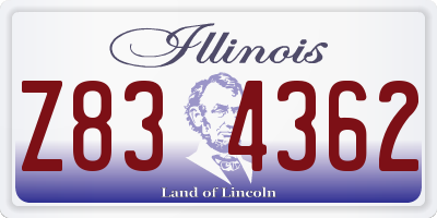 IL license plate Z834362