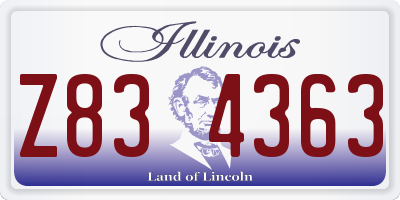 IL license plate Z834363