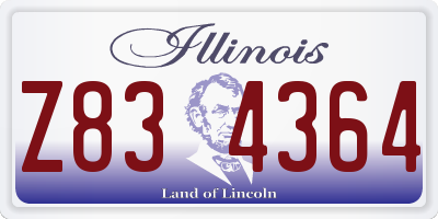 IL license plate Z834364