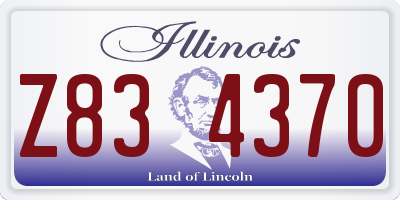 IL license plate Z834370