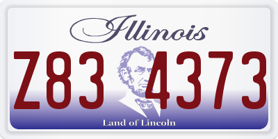 IL license plate Z834373