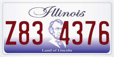IL license plate Z834376