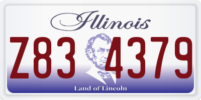 IL license plate Z834379