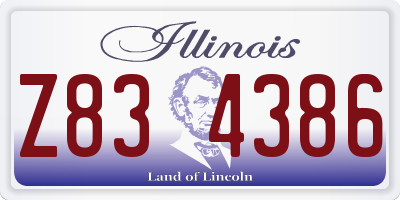IL license plate Z834386