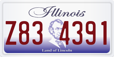 IL license plate Z834391