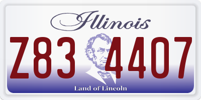 IL license plate Z834407