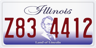 IL license plate Z834412