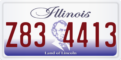 IL license plate Z834413