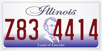 IL license plate Z834414