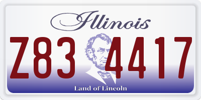 IL license plate Z834417