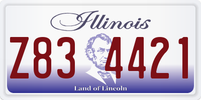 IL license plate Z834421