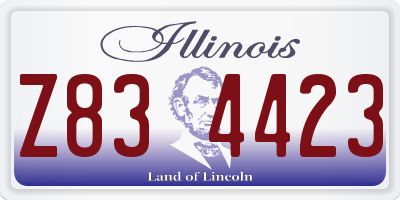 IL license plate Z834423
