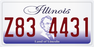IL license plate Z834431