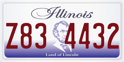 IL license plate Z834432