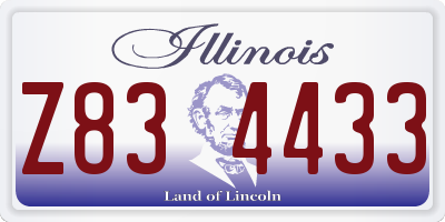 IL license plate Z834433