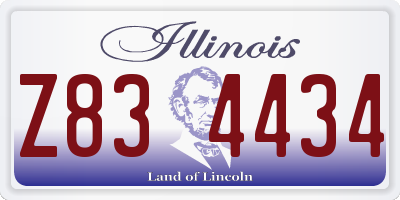 IL license plate Z834434