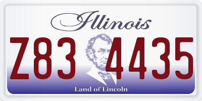 IL license plate Z834435