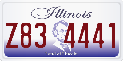 IL license plate Z834441