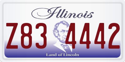 IL license plate Z834442