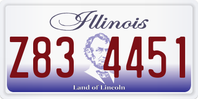 IL license plate Z834451